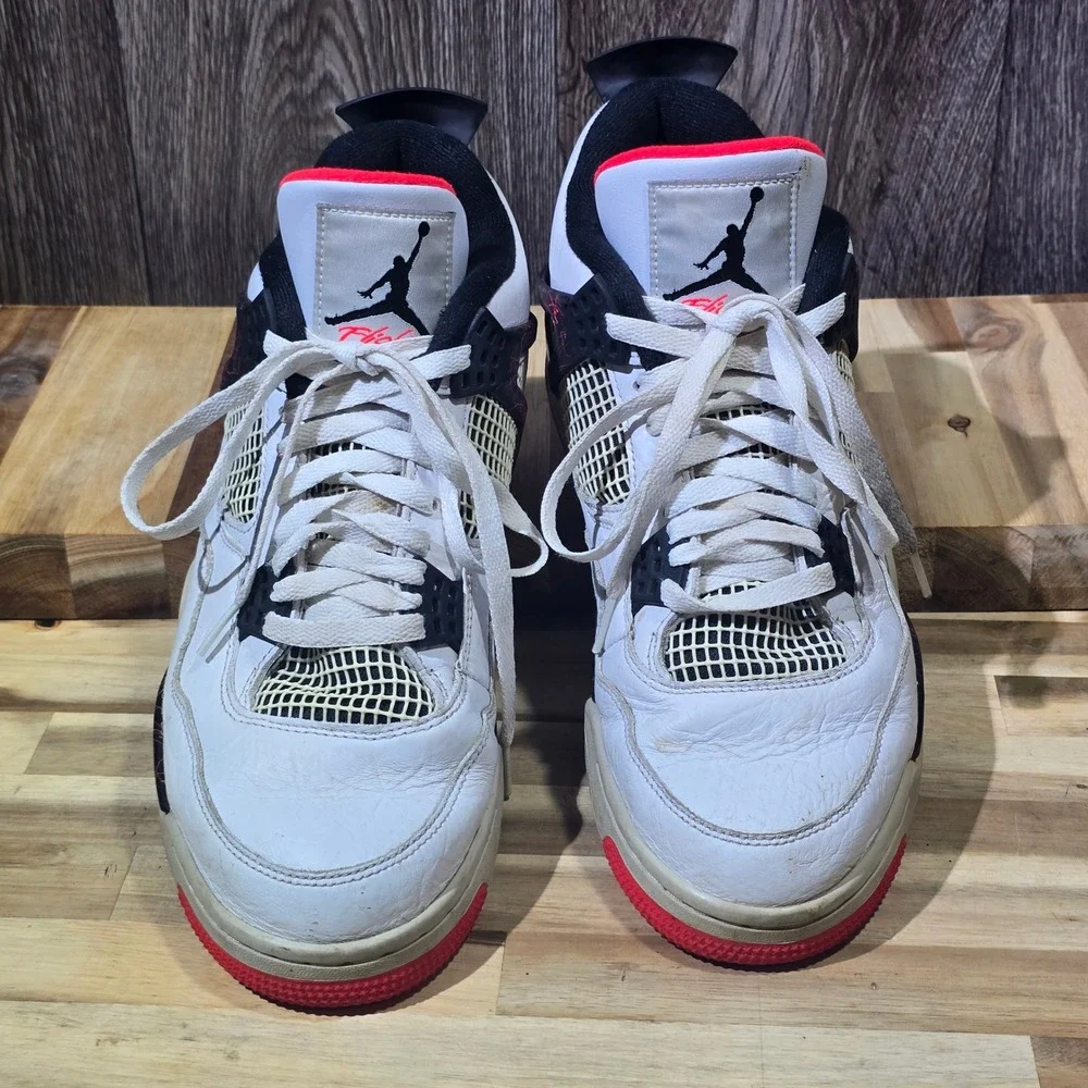 Jordan 4 Retro Flight Nostalgia Pale Citron 308497-116‎ Size 11 White 2018 Tag